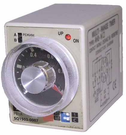 TDM ELECTRIC SQ1503-0008 Реле времени 4-диапазоннное 2 режима цокольное РВ1C-2реж-6сек/60мин-5А-220В-8Ц TDM